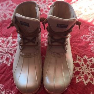 Sperry duck boots.